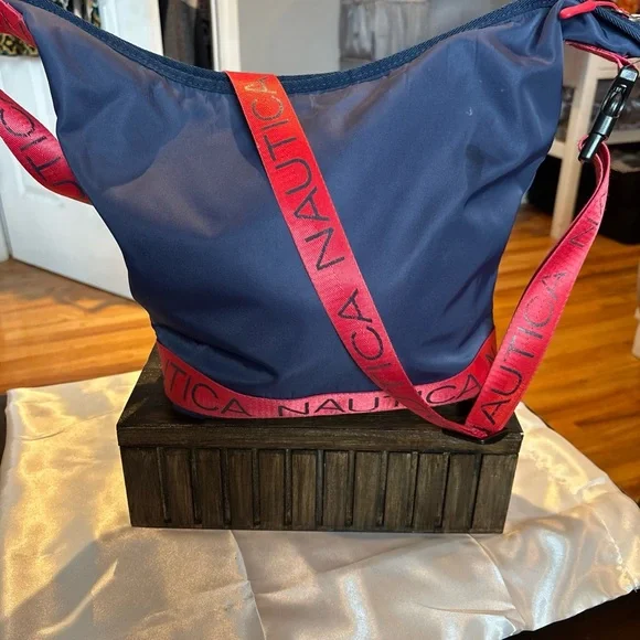 Nautica Navy and Red Crossbody Bag - Picture 8 of 11